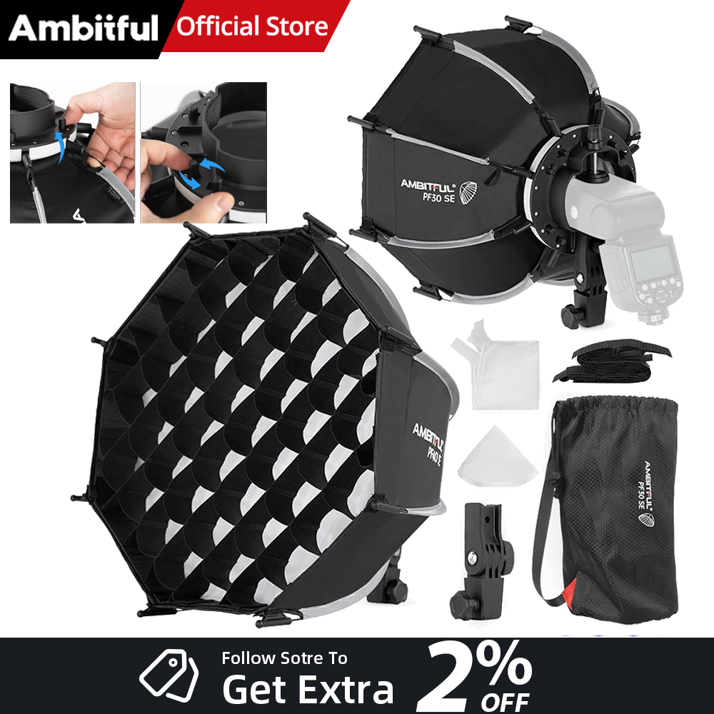 Photography Lighting Box - AMBITFUL PF30/PF40 30cm/40cm Mini-Speedlite Tragbare Oktagon-Regenschirm-Softbox