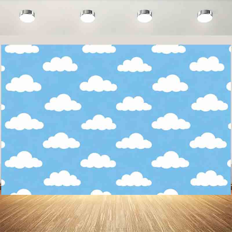 Photography Lighting And Backdrop - Cartoon-Hintergrund mit einfachem blauem Himmel und
