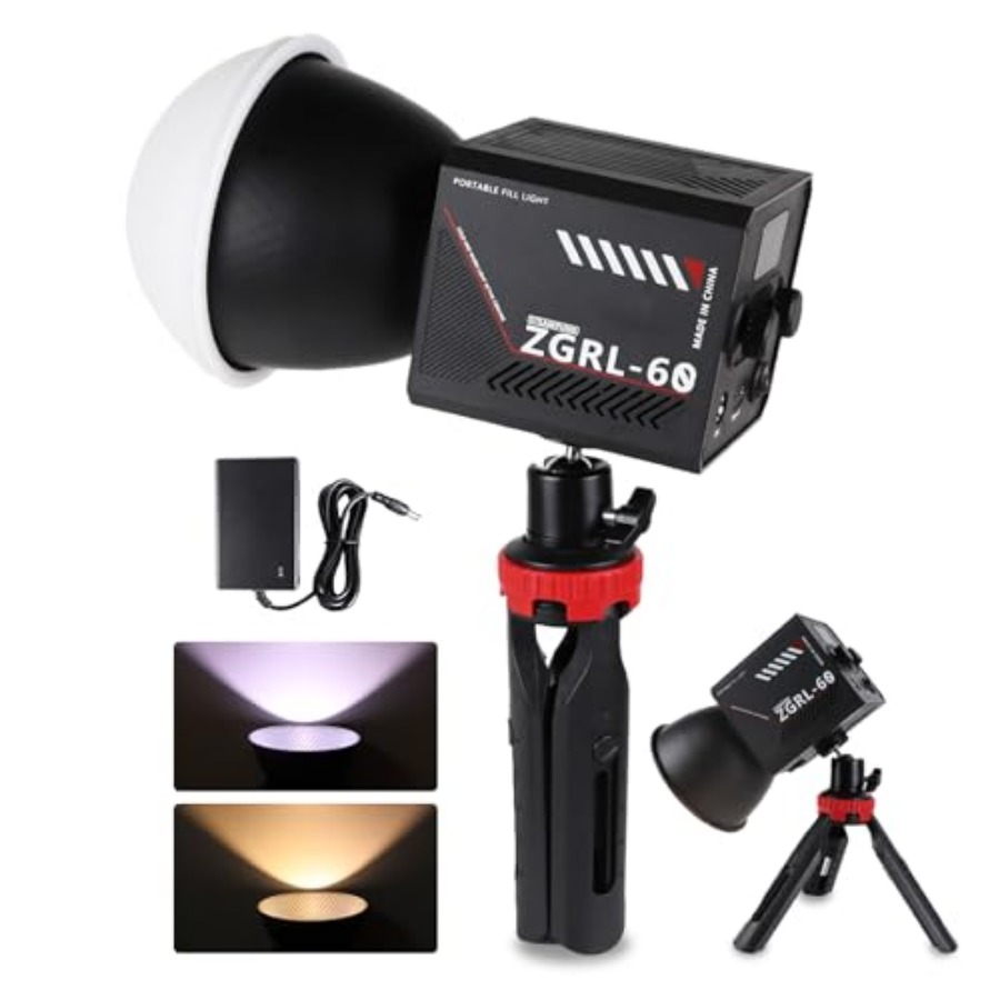Photography Lighting Video - 60W COB LED-Videoleuchte, tragbar mit 8000
